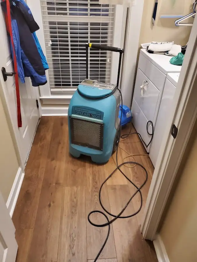 Commercial dehumidifier deployed for Flood Damage Cleanup in Five Forks